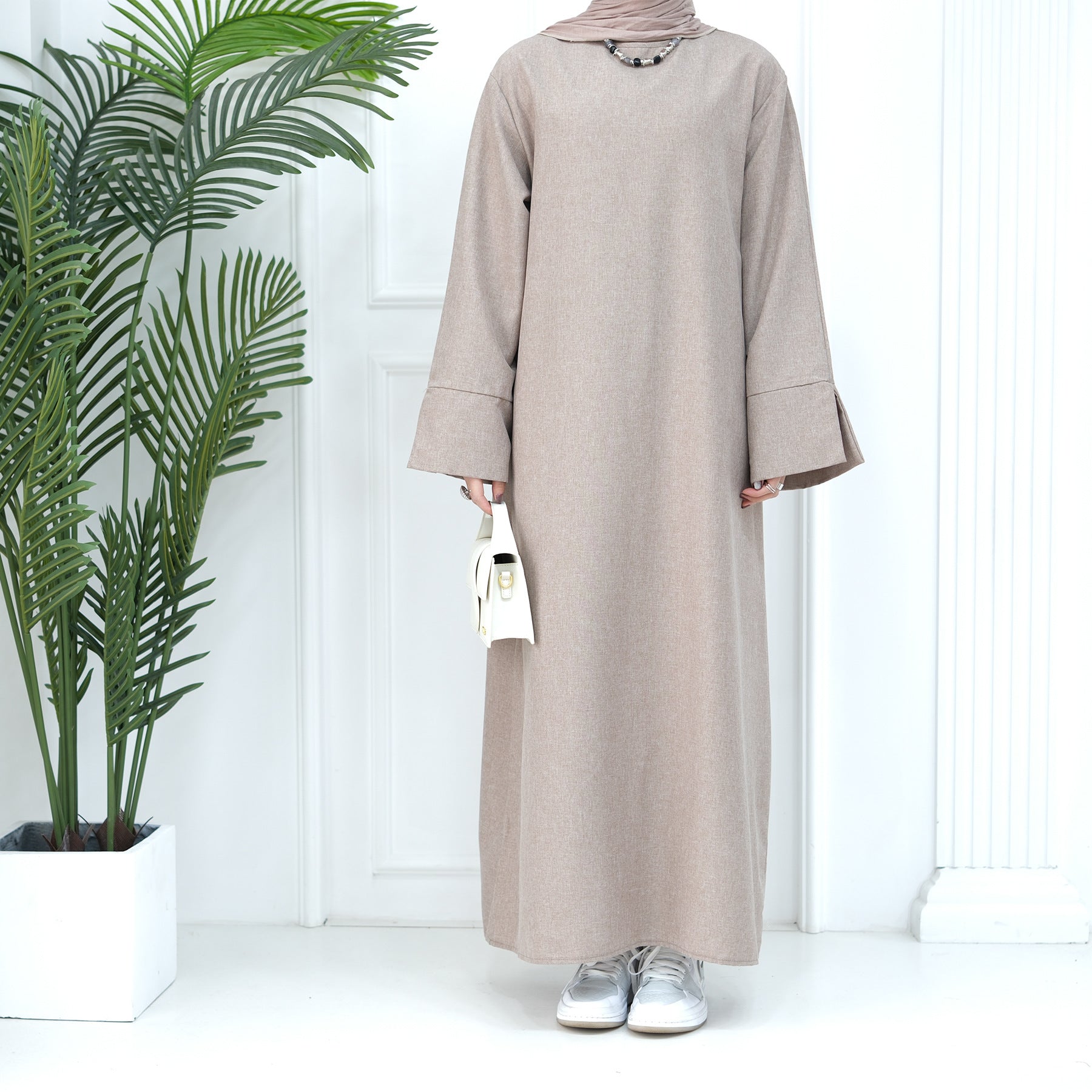 2024 New Dubai Abaya for Muslim Women Eid Ramadan Modest Dress Türkiye Loose Large Elegant Dress Gown Female Islam Clothing - Bako Bako