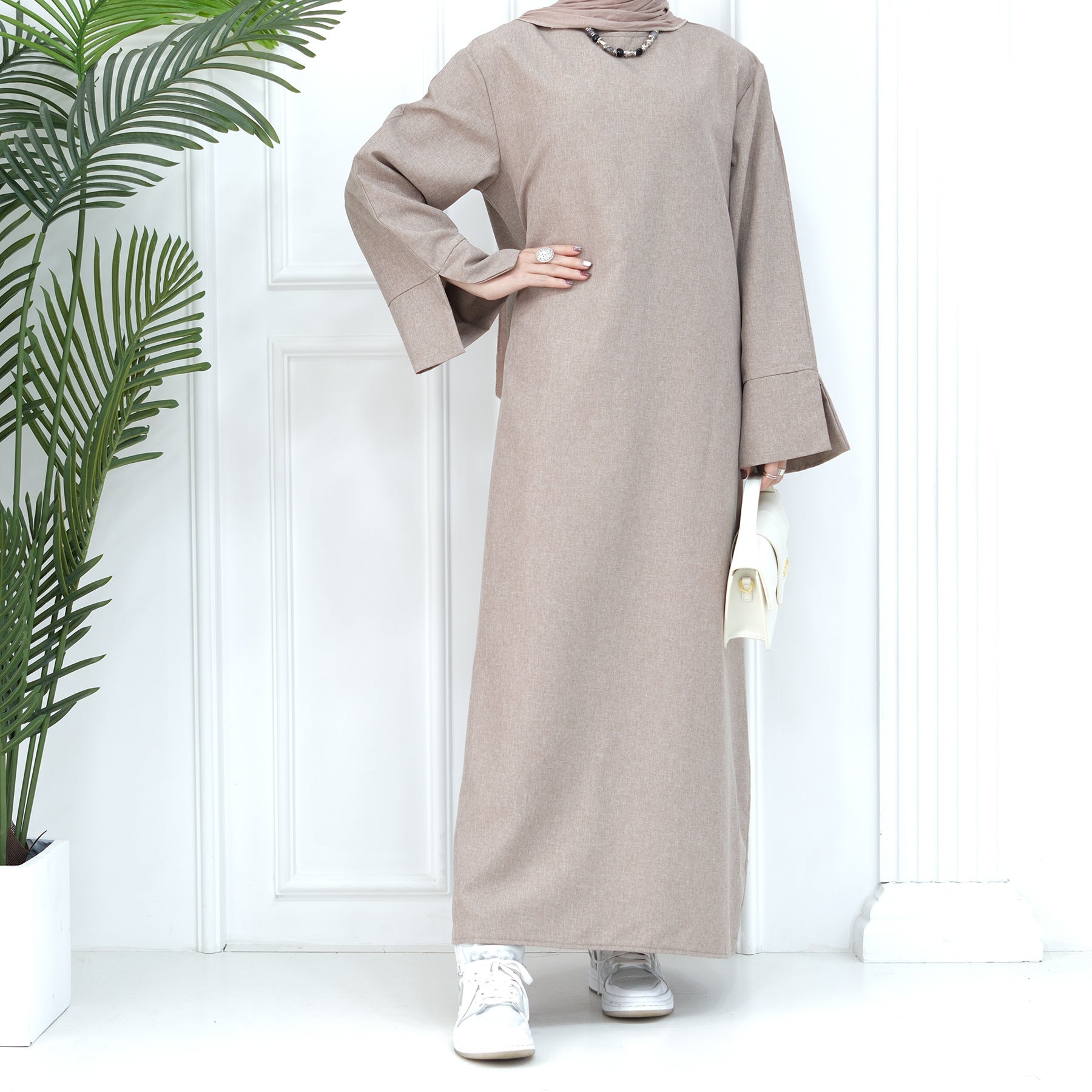 2024 New Dubai Abaya for Muslim Women Eid Ramadan Modest Dress Türkiye Loose Large Elegant Dress Gown Female Islam Clothing - Bako Bako