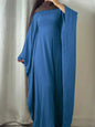 Ramadan Eid Soft Crepe Khimar Batwing Abaya Dubai Islam Muslim Modest African Dresses For Women Kaftan Kebaya Robe Femme Musulma - Bako Bako