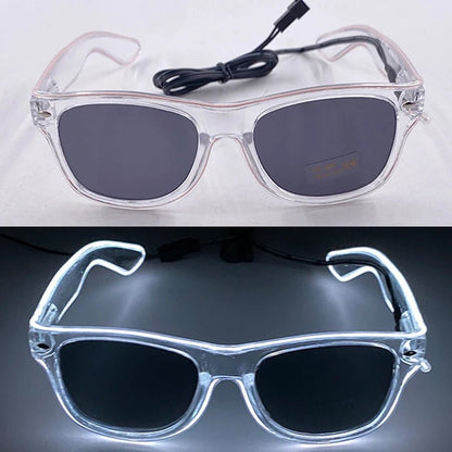 LED light up Glasses Neon Luminous Glasses Adults Rave Cosplay Goggles for Bar birthday Party DJ stage performance props - Bako Bako