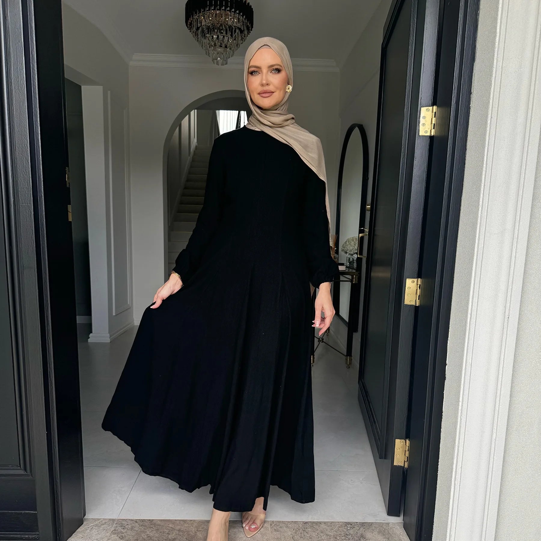 Muslim Abaya Women Dresses Solid Slim Jalabiya Eid 2025 Ramadan Morocco Islam Vestidos Largos Arab Long Robe Dubai Abayas Kaftan - Bako Bako