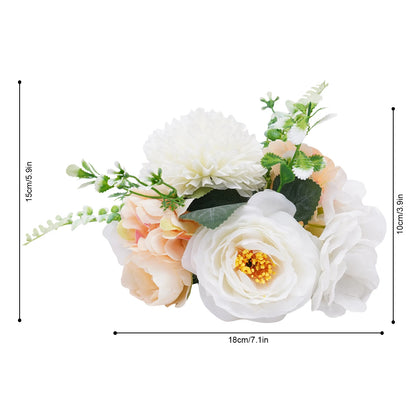 Artificial Fake Flower Bouquet 10Pcs Plastic Flower Arrangement for Mother's Day Wedding Centerpieces Decoration - Bako Bako