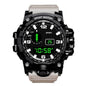 Fashion Men's Watch Sports Electronic Wristwatch Large dial Multifunctional Waterproof Luminous Alarm Kids Male's Military Watch - Bako Bako