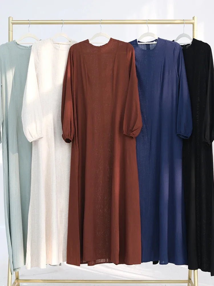 Muslim Abaya Women Dresses Solid Slim Jalabiya Eid 2025 Ramadan Morocco Islam Vestidos Largos Arab Long Robe Dubai Abayas Kaftan - Bako Bako