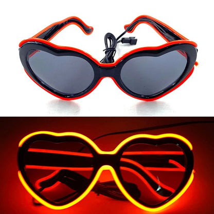 LED light up Glasses Neon Luminous Glasses Adults Rave Cosplay Goggles for Bar birthday Party DJ stage performance props - Bako Bako