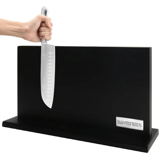 Large Black Magnetic Knife Holder 16 Inch XXL Magnetic Knife Block Kitchen Counter Universal Knife Display Rack Multifunctional - Bako Bako