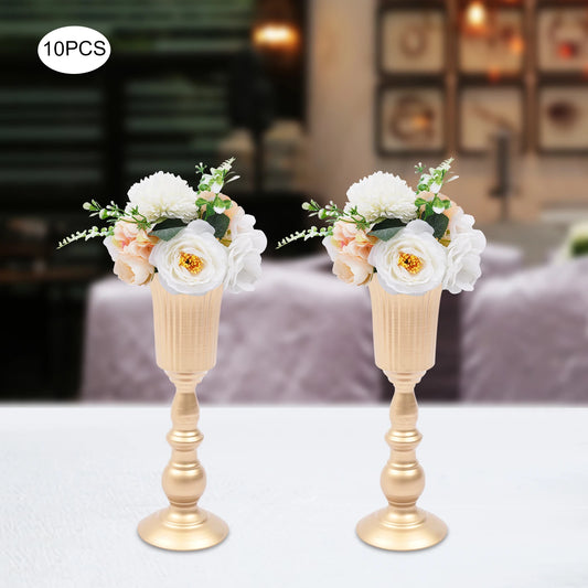 Artificial Fake Flower Bouquet 10Pcs Plastic Flower Arrangement for Mother's Day Wedding Centerpieces Decoration - Bako Bako