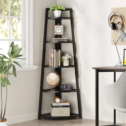 Tribesigns Bookcase Corner Book Shelf Rack Wood Bookshelf Storage Shelves - Bako Bako