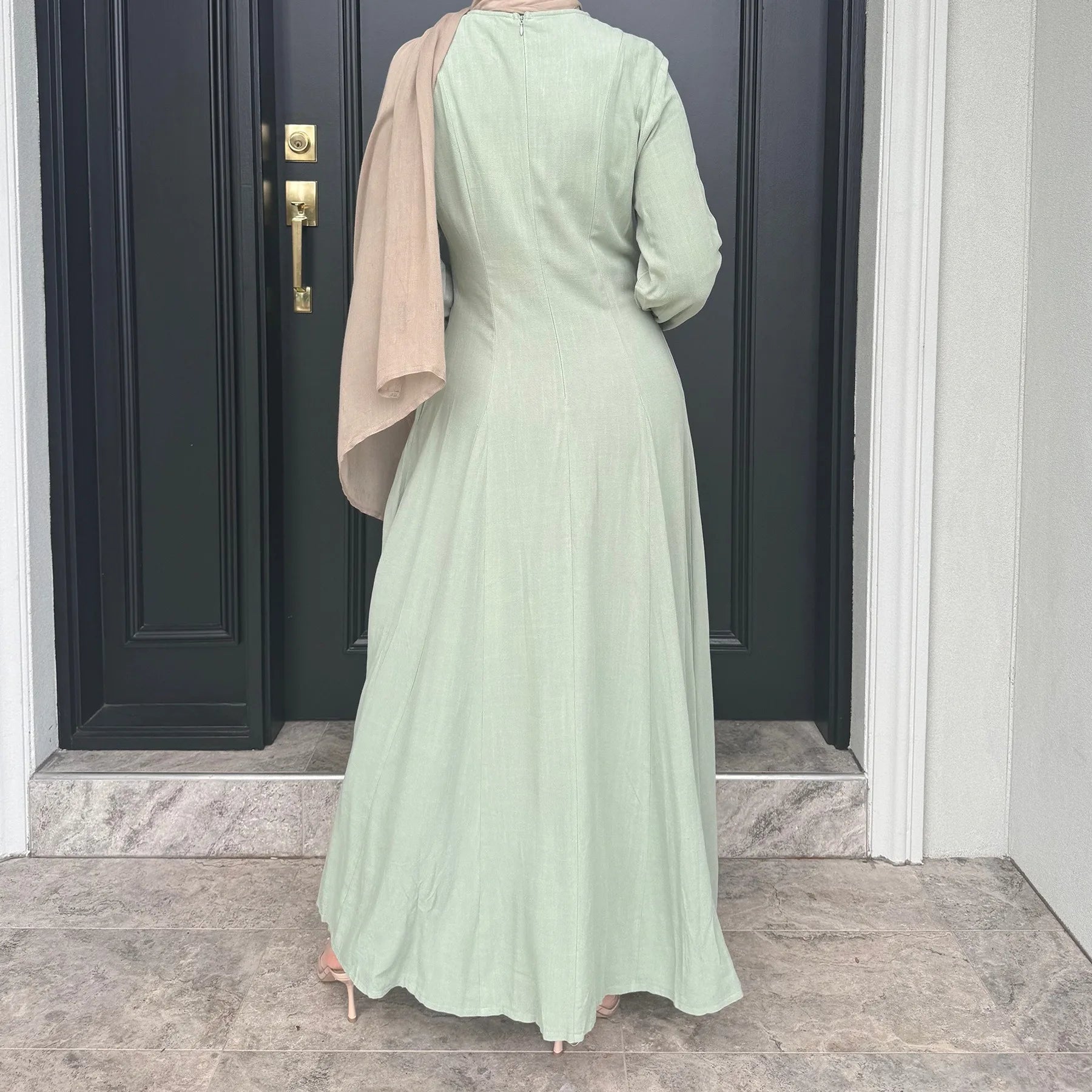 Muslim Abaya Women Dresses Solid Slim Jalabiya Eid 2025 Ramadan Morocco Islam Vestidos Largos Arab Long Robe Dubai Abayas Kaftan - Bako Bako