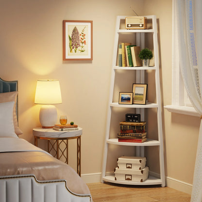 Tribesigns Bookcase Corner Book Shelf Rack Wood Bookshelf Storage Shelves - Bako Bako