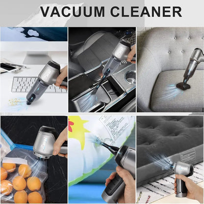 Cordless Car Vacuum Cleaner,15000PA High Suction Handheld Vacuum,3 in 1 Mini Wireless Air Duster Blower with Brushless Motor - Bako Bako