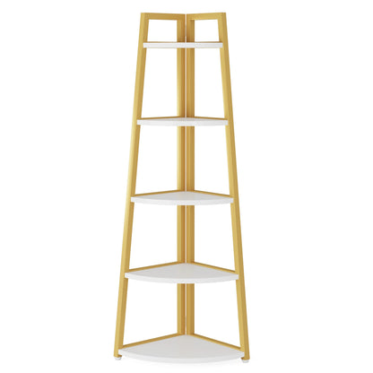 Tribesigns Bookcase Corner Book Shelf Rack Wood Bookshelf Storage Shelves - Bako Bako