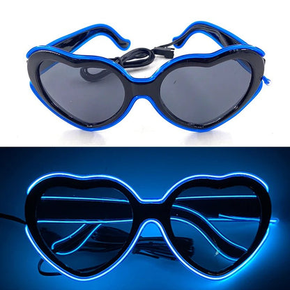 LED light up Glasses Neon Luminous Glasses Adults Rave Cosplay Goggles for Bar birthday Party DJ stage performance props - Bako Bako