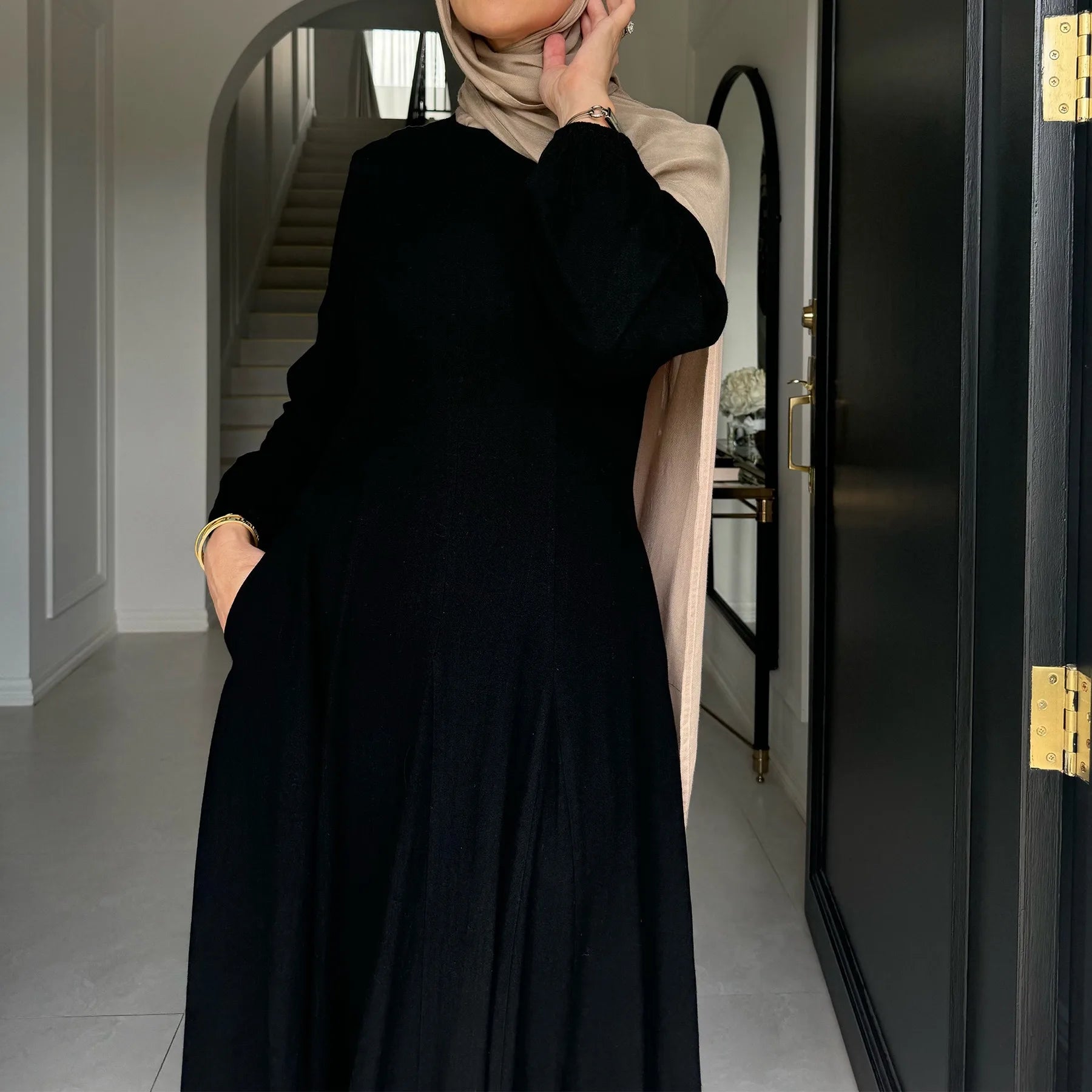 Muslim Abaya Women Dresses Solid Slim Jalabiya Eid 2025 Ramadan Morocco Islam Vestidos Largos Arab Long Robe Dubai Abayas Kaftan - Bako Bako