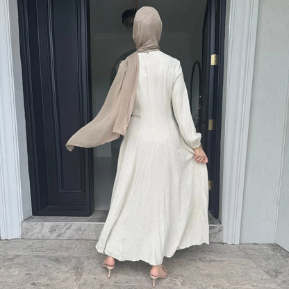 Muslim Abaya Women Dresses Solid Slim Jalabiya Eid 2025 Ramadan Morocco Islam Vestidos Largos Arab Long Robe Dubai Abayas Kaftan - Bako Bako