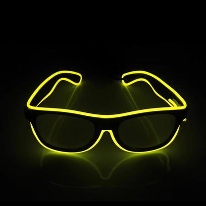 LED light up Glasses Neon Luminous Glasses Adults Rave Cosplay Goggles for Bar birthday Party DJ stage performance props - Bako Bako