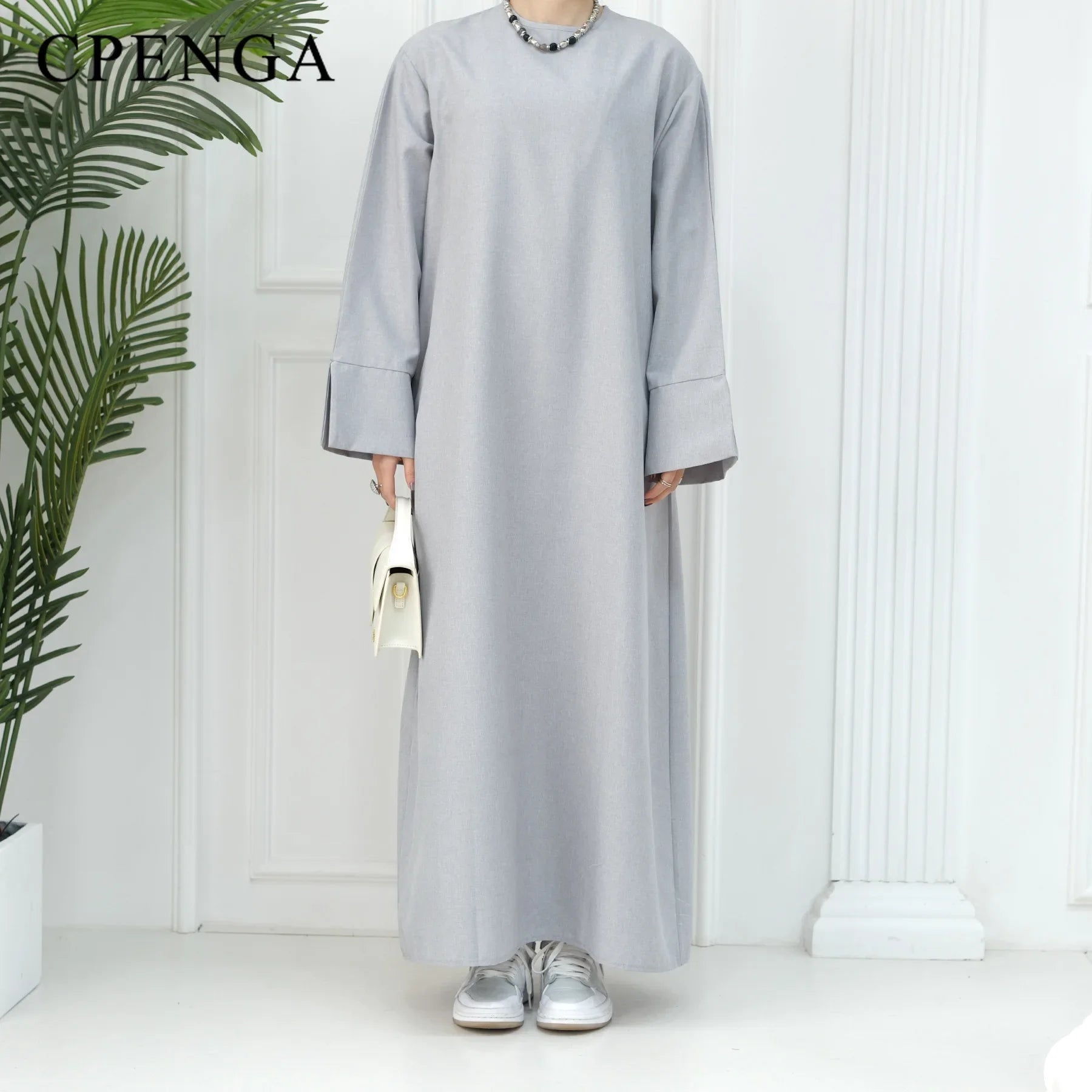 2024 New Dubai Abaya for Muslim Women Eid Ramadan Modest Dress Türkiye Loose Large Elegant Dress Gown Female Islam Clothing - Bako Bako