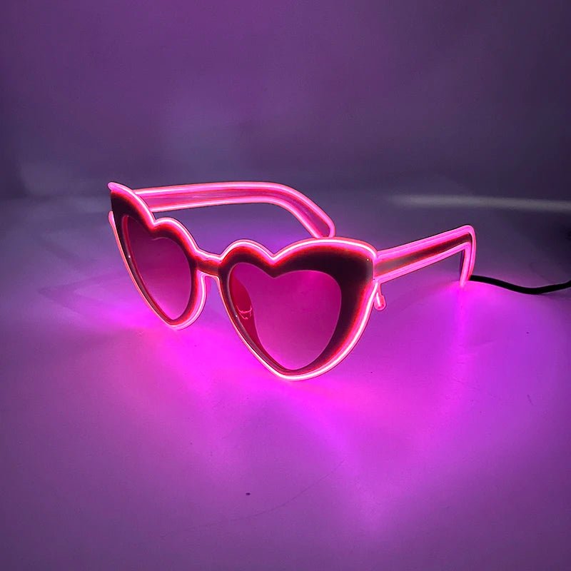 LED light up Glasses Neon Luminous Glasses Adults Rave Cosplay Goggles for Bar birthday Party DJ stage performance props - Bako Bako
