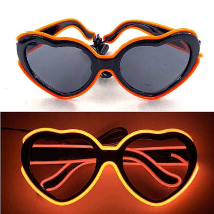 LED light up Glasses Neon Luminous Glasses Adults Rave Cosplay Goggles for Bar birthday Party DJ stage performance props - Bako Bako