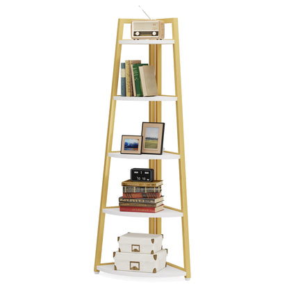 Tribesigns Bookcase Corner Book Shelf Rack Wood Bookshelf Storage Shelves - Bako Bako