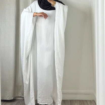 Ramadan Eid Soft Crepe Khimar Batwing Abaya Dubai Islam Muslim Modest African Dresses For Women Kaftan Kebaya Robe Femme Musulma - Bako Bako
