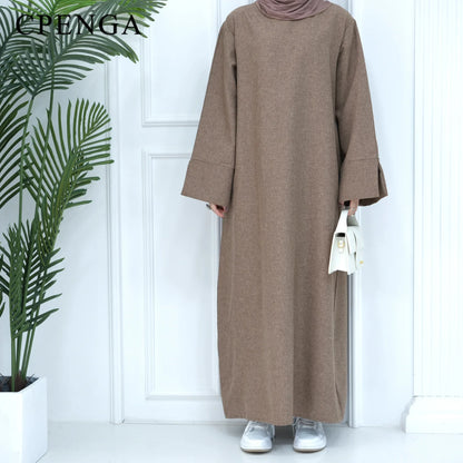 2024 New Dubai Abaya for Muslim Women Eid Ramadan Modest Dress Türkiye Loose Large Elegant Dress Gown Female Islam Clothing - Bako Bako