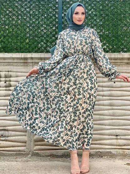 Summer Abaya Dubai Luxury Muslim Woman Dresses Chiffon Ramadan African Elegant Dresses(Not contain Hijab) - Bako Bako
