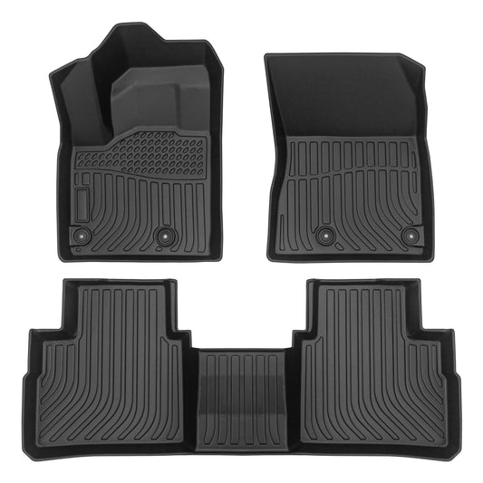 Car Floor Mats for 21 - 23 Nissan Rogue，All - Weather TPE Rubber Floor Mats Black - Bako Bako