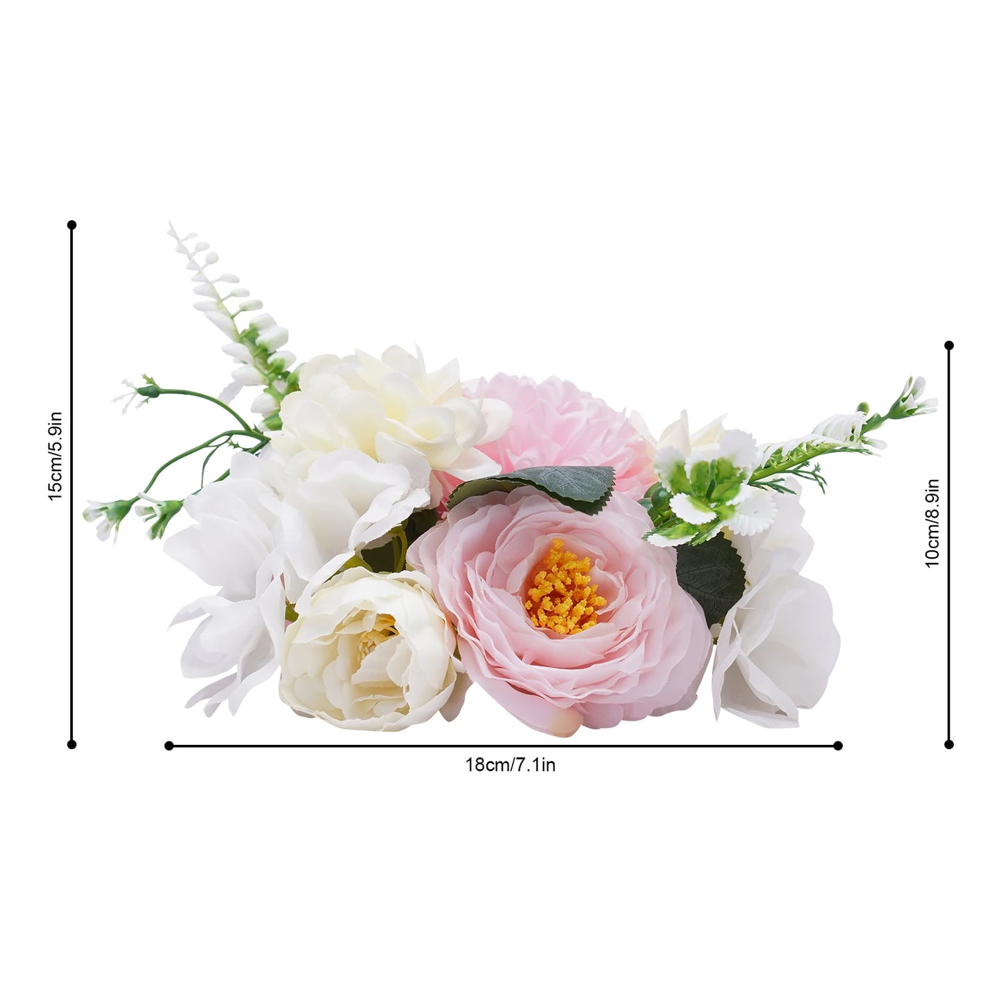 Artificial Fake Flower Bouquet 10Pcs Plastic Flower Arrangement for Mother's Day Wedding Centerpieces Decoration - Bako Bako