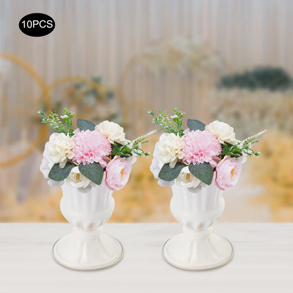 Artificial Fake Flower Bouquet 10Pcs Plastic Flower Arrangement for Mother's Day Wedding Centerpieces Decoration - Bako Bako