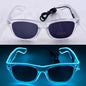 LED light up Glasses Neon Luminous Glasses Adults Rave Cosplay Goggles for Bar birthday Party DJ stage performance props - Bako Bako