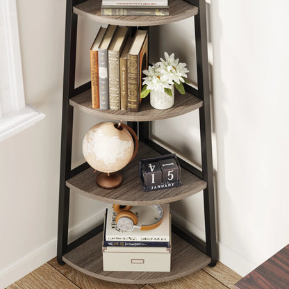Tribesigns Bookcase Corner Book Shelf Rack Wood Bookshelf Storage Shelves - Bako Bako