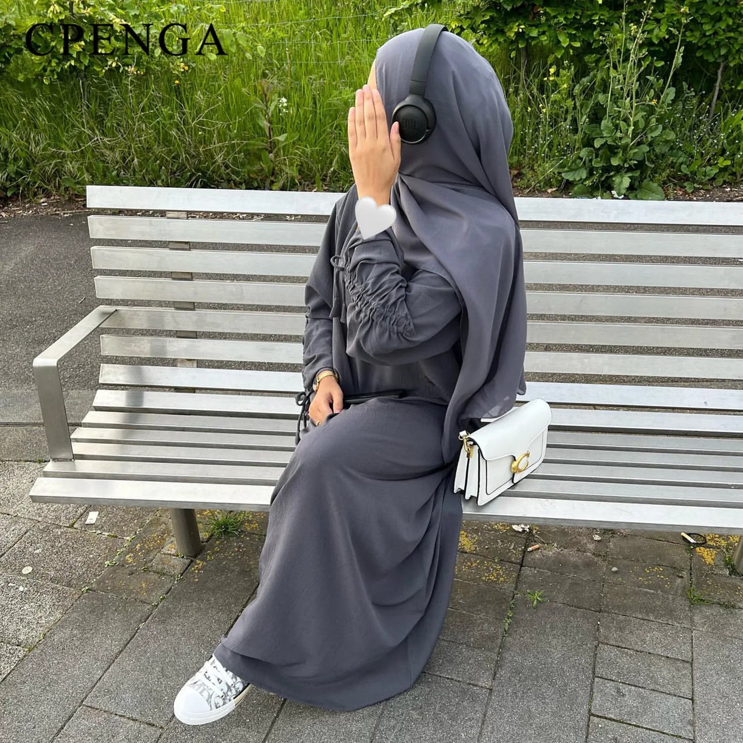 2024 Saudi Arabia Muslim Women Modest Dress Eid Dubai Plain Abaya Islamic Holiday Party Solid Turkey Lace - up Cuffs Long Clothes - Bako Bako