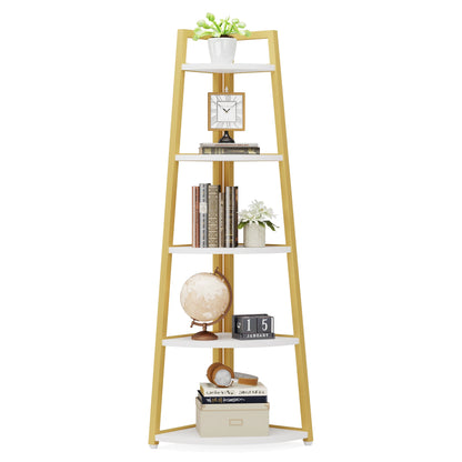 Tribesigns Bookcase Corner Book Shelf Rack Wood Bookshelf Storage Shelves - Bako Bako
