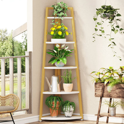Tribesigns Bookcase Corner Book Shelf Rack Wood Bookshelf Storage Shelves - Bako Bako