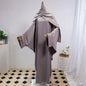 Two Pieces Muslim Abaya Women Jilbab Islamic With Hijab Clothing Dubai Saudi Robe Turkish Modesty Prayer Dresses Loose Kaftans - Bako Bako