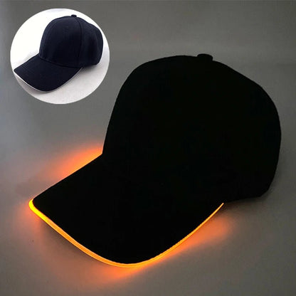Fashion LED Lighted Up Glow Baseball Cap Snapback Hat Hip - Hop Adjustable Cap Sports Costume Night Running Glow Party Supplies - Bako Bako