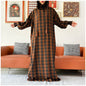 Latest Ramadan Women Abaya Two Hats Dubai Turkey Islam Prayer Clothes Sanding Cotton Fabric Dresses Islam Women Dress Kaftan - Bako Bako