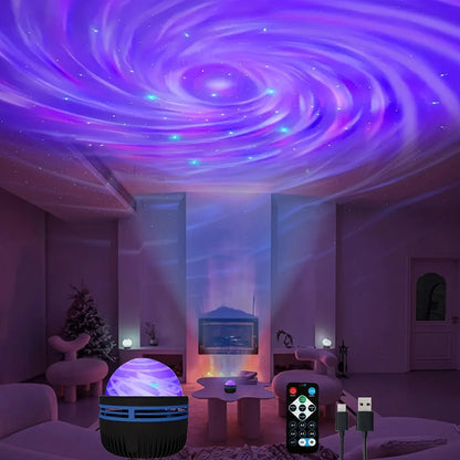 LED NightLights Galaxy Projector Remote Control 5V USB Rechargeable Starry Sky Lamp DMX Sound Active 7 Modes for Kids Room Decor - Bako Bako