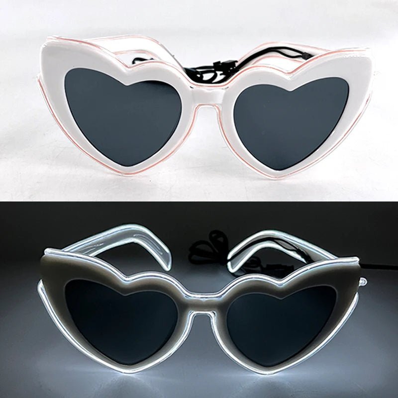 LED light up Glasses Neon Luminous Glasses Adults Rave Cosplay Goggles for Bar birthday Party DJ stage performance props - Bako Bako