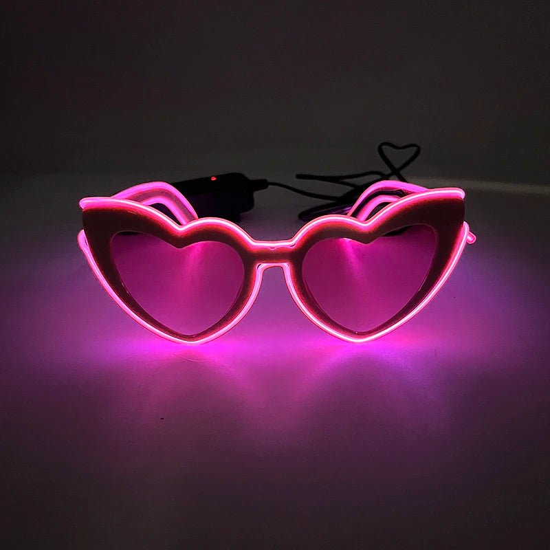 LED light up Glasses Neon Luminous Glasses Adults Rave Cosplay Goggles for Bar birthday Party DJ stage performance props - Bako Bako