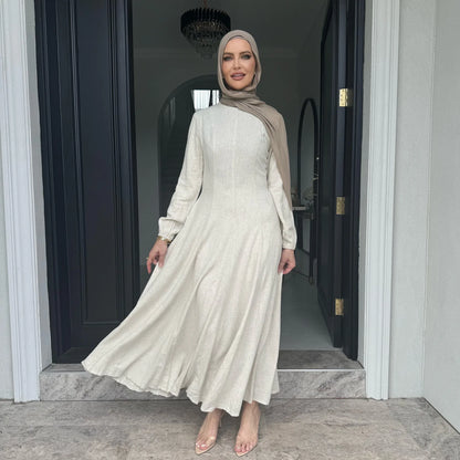 Muslim Abaya Women Dresses Solid Slim Jalabiya Eid 2025 Ramadan Morocco Islam Vestidos Largos Arab Long Robe Dubai Abayas Kaftan - Bako Bako