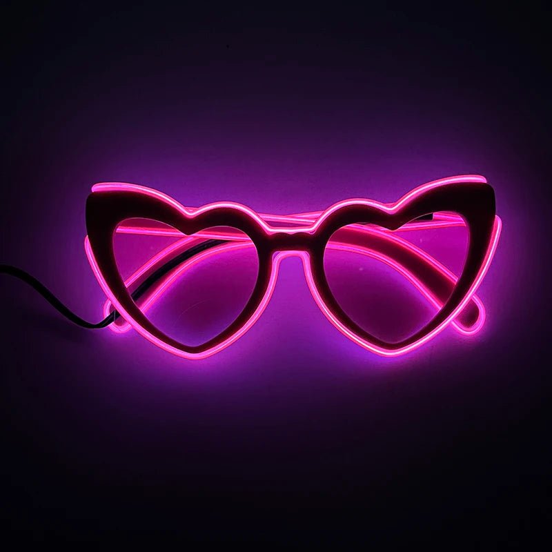 LED light up Glasses Neon Luminous Glasses Adults Rave Cosplay Goggles for Bar birthday Party DJ stage performance props - Bako Bako