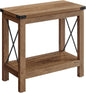 2 - Tier End Table, Side Table with Bottom Shelf, Nightstand for Small Spaces, for Living Room, Bedroom, Farmhouse Style, Rustic W - Bako Bako