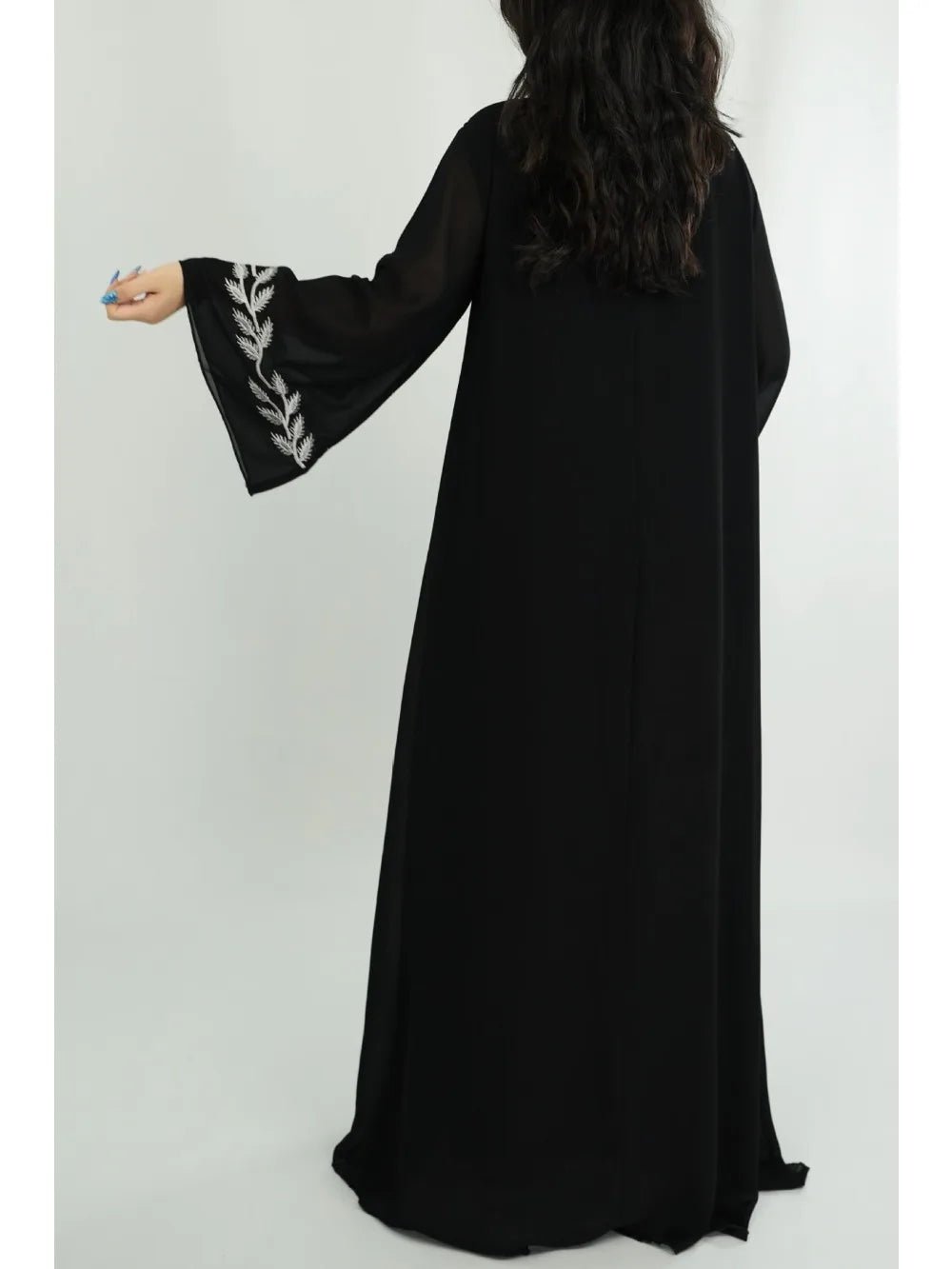 Eid Muslim Abaya for Women Embroidery Dress with Scarf 2 Piece Set Dubai Arab Long Robe Morocco Abayas Kaftan Headscarf Gorgeous - Bako Bako