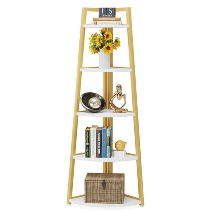 Tribesigns Bookcase Corner Book Shelf Rack Wood Bookshelf Storage Shelves - Bako Bako