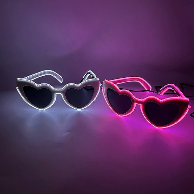 LED light up Glasses Neon Luminous Glasses Adults Rave Cosplay Goggles for Bar birthday Party DJ stage performance props - Bako Bako
