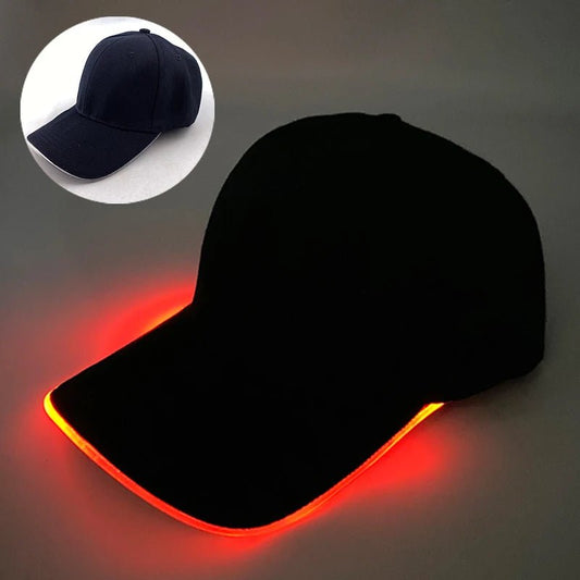 Fashion LED Lighted Up Glow Baseball Cap Snapback Hat Hip - Hop Adjustable Cap Sports Costume Night Running Glow Party Supplies - Bako Bako