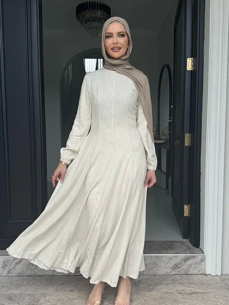 Muslim Abaya Women Dresses Solid Slim Jalabiya Eid 2025 Ramadan Morocco Islam Vestidos Largos Arab Long Robe Dubai Abayas Kaftan - Bako Bako