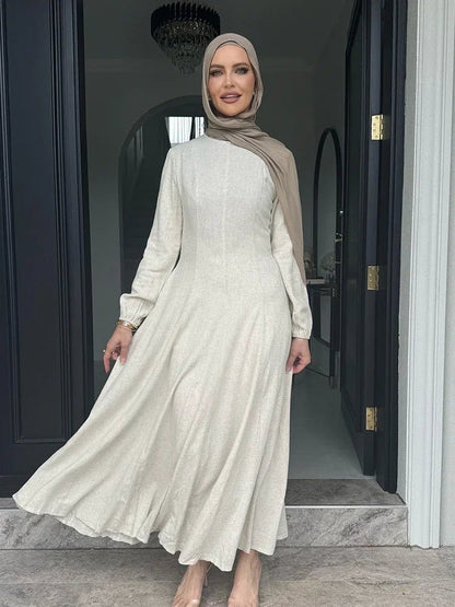 Muslim Abaya Women Dresses Solid Slim Jalabiya Eid 2025 Ramadan Morocco Islam Vestidos Largos Arab Long Robe Dubai Abayas Kaftan - Bako Bako